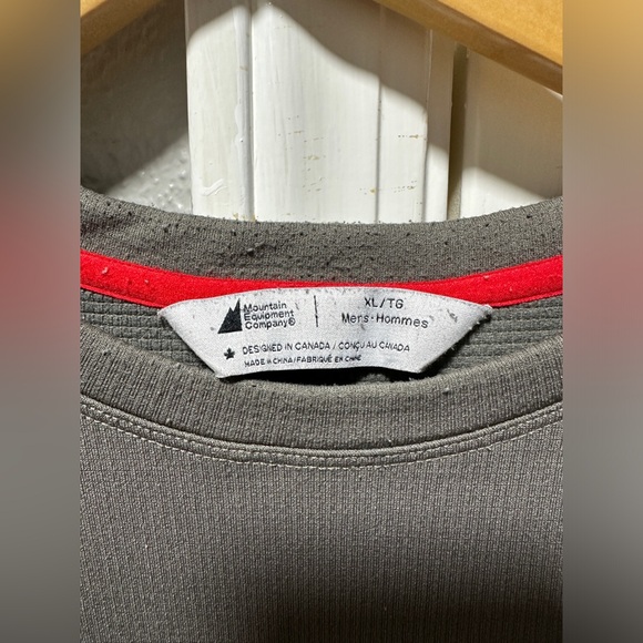 Mountain Equipment Company Sweater Men's XL Gray Waffle Knit Stretch Outdoor - Picture 2 of 4